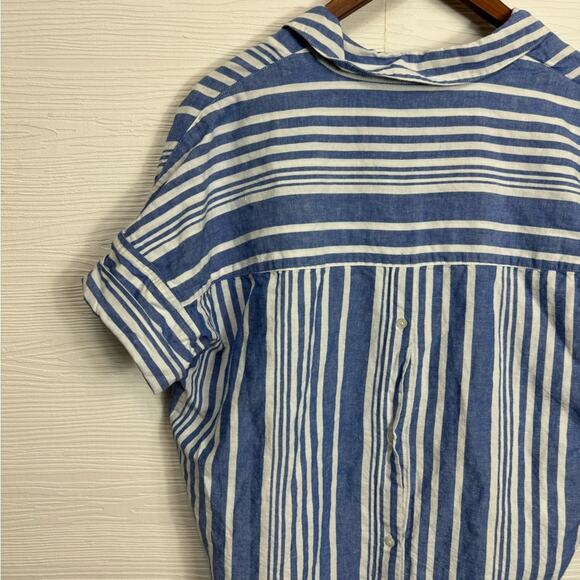 Madewell Courier Button-Back Shirt in Hinsdale Stripe Small - Picture 6 of 8